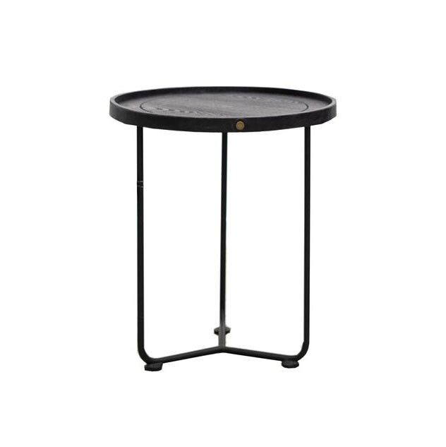 HAYWOOD ROUND SIDE TABLE - BLACK