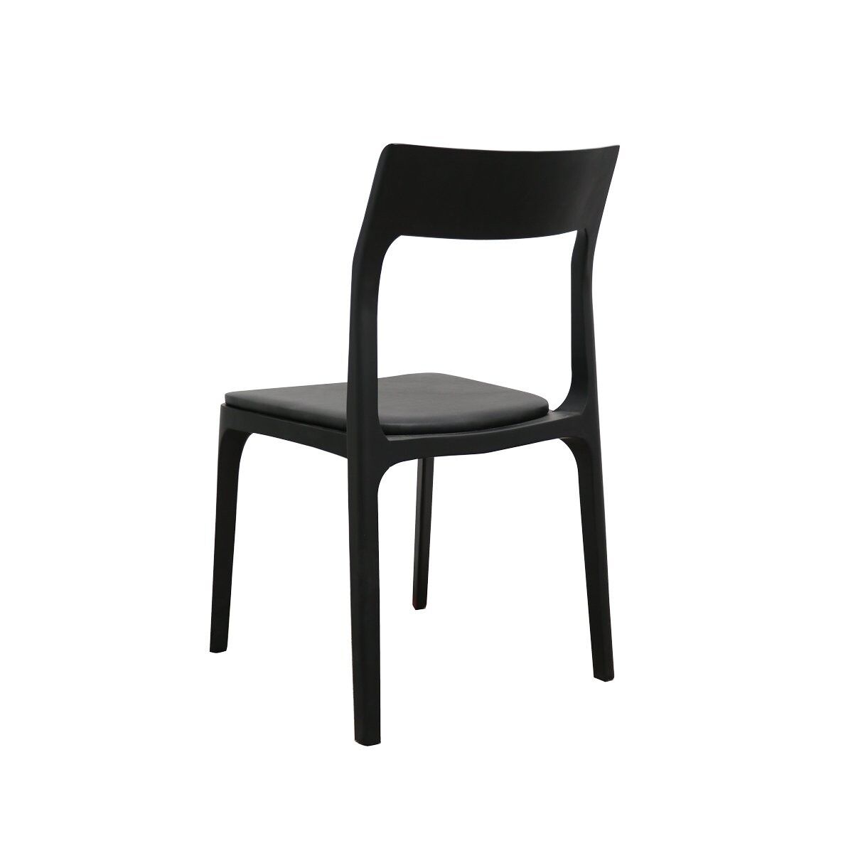 COOPER STACKABLE CHAIR - BLACK/LEATHER - Image 4