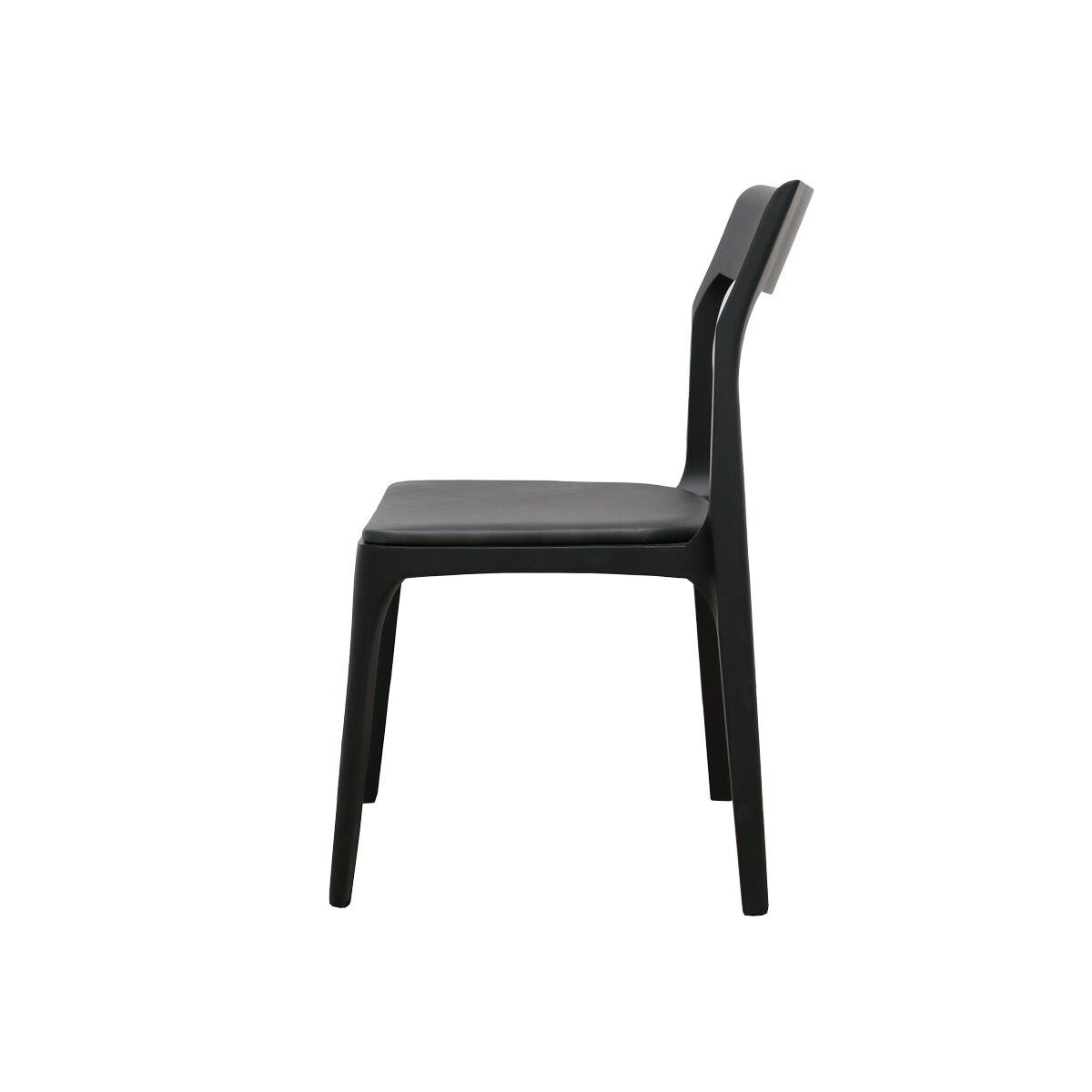 COOPER STACKABLE CHAIR - BLACK/LEATHER - Image 5