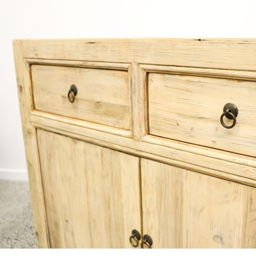 ORIENTAL 4 DRAWER SIDEBOARD - NATJURAL FINISH - Image 7