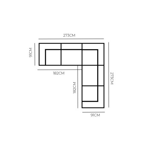 HARMONY 5 SEATER MODULAR CNR - SAND - Image 7