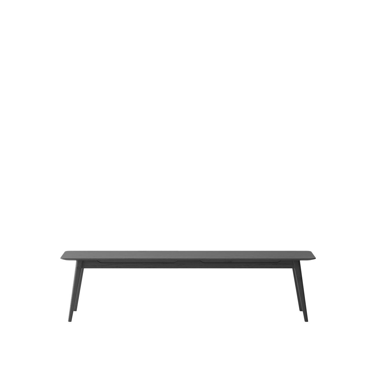 ROKKE BENCH 180CM SOLID OAK - BLACK