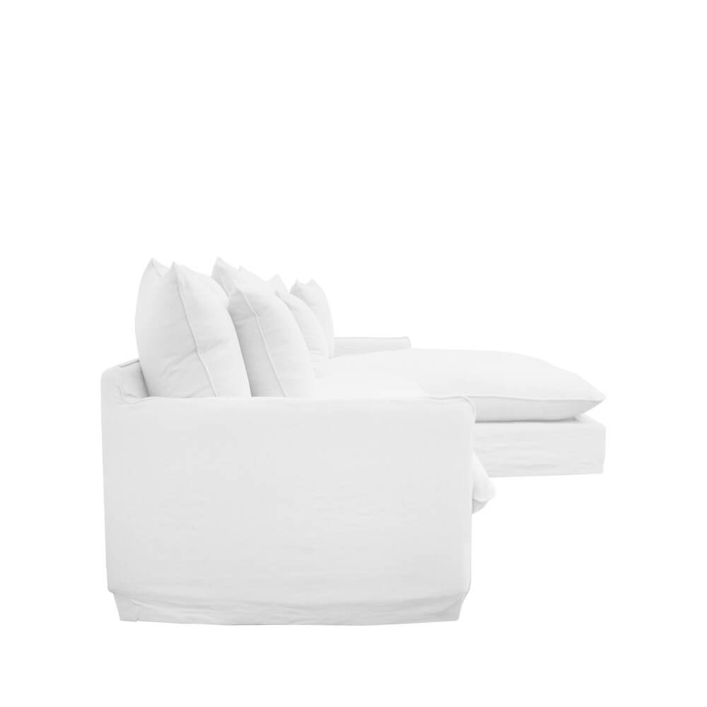 LOTUS SLIPCOVER LH/RH CHAISE – WHITE - Image 3