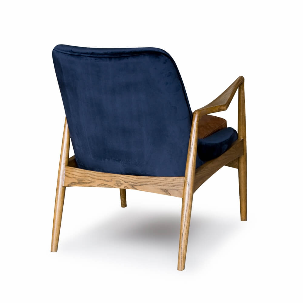 STEINER ARMCHAIR BLUE VELVET - Image 5