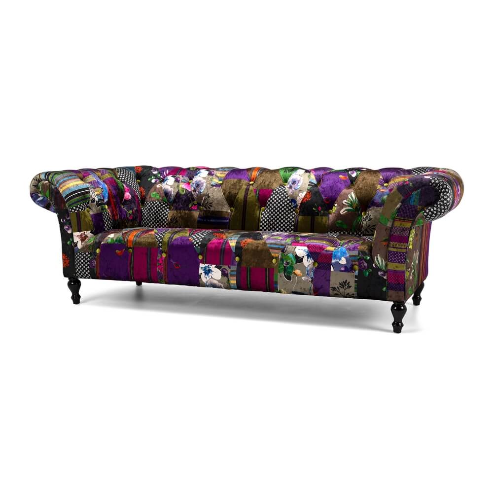 LOVE SEAT PATCHWORK 3 SEATER SOFA - Image 2