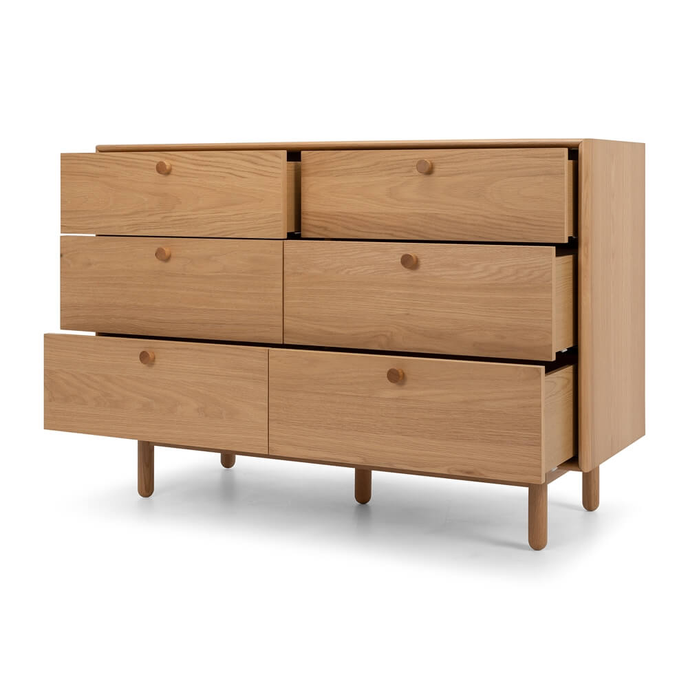 ROTTERDAM OAK 6 DRAWER CHEST - Image 3