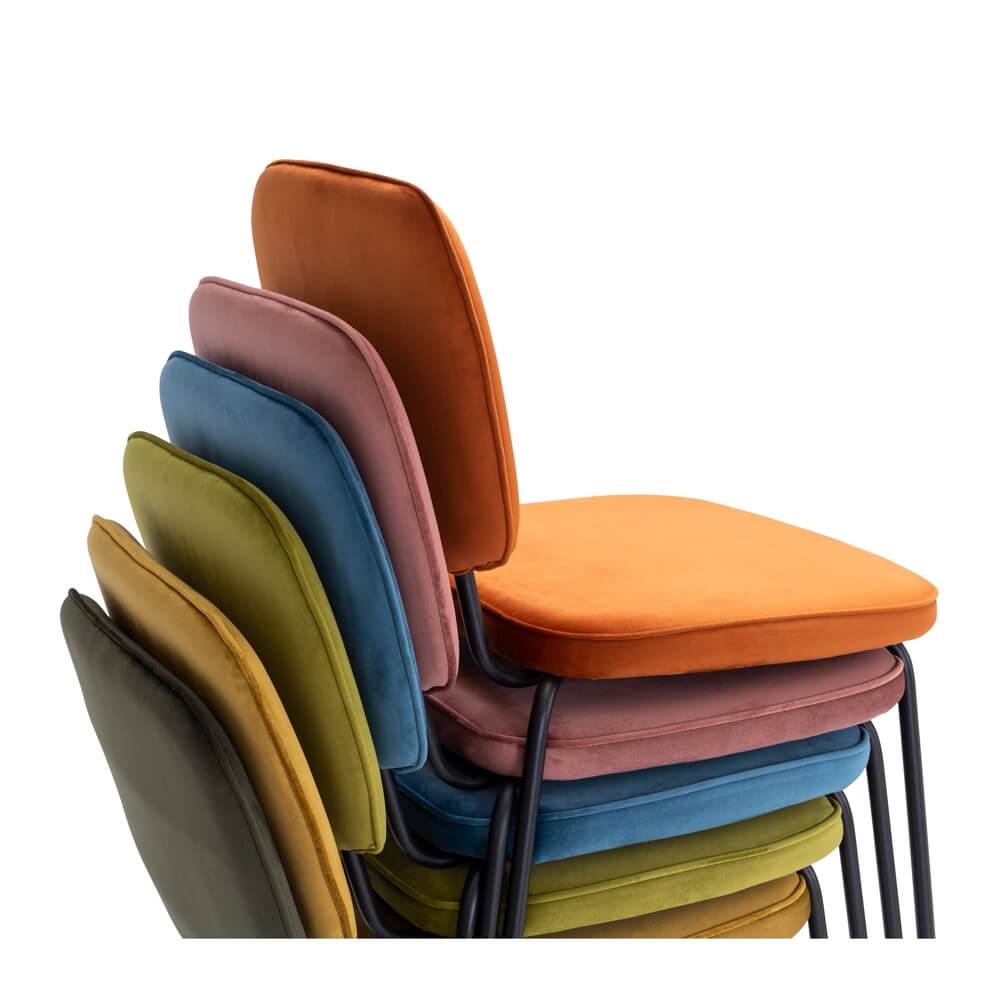 CLYDE OLIVE VELVET DINING CHAIR - Image 7