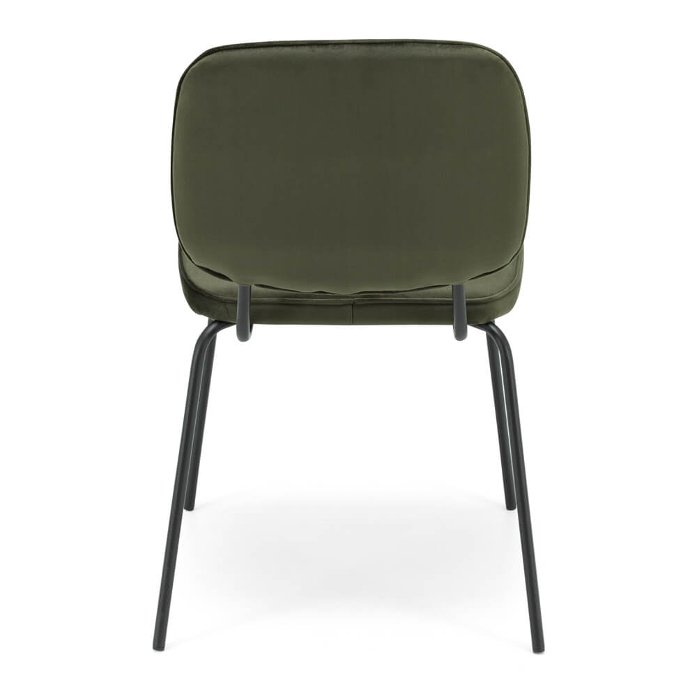 CLYDE OLIVE VELVET DINING CHAIR - Image 4