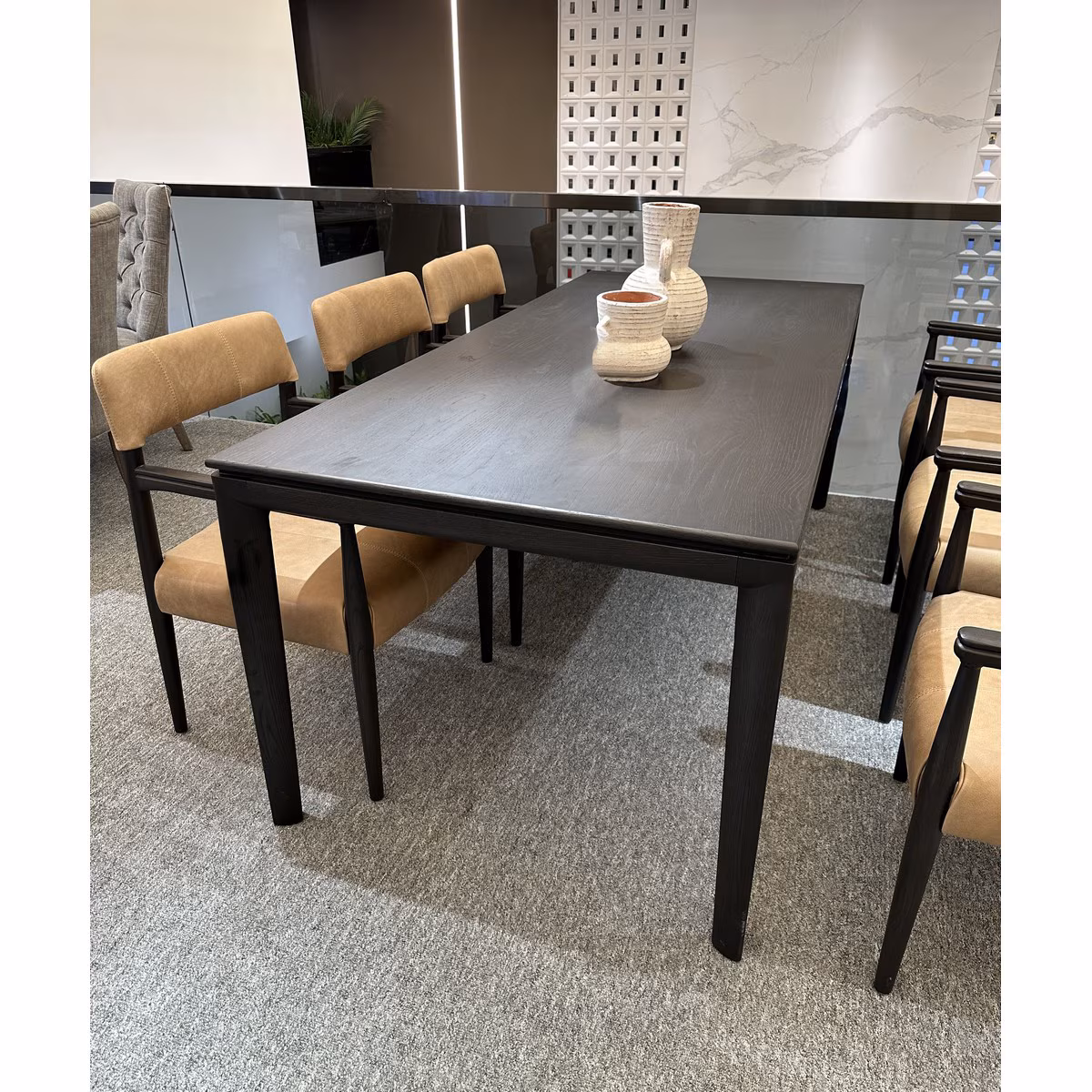 SAVANNAH DINING TABLE - OAK WALNUT FINISH - Image 3