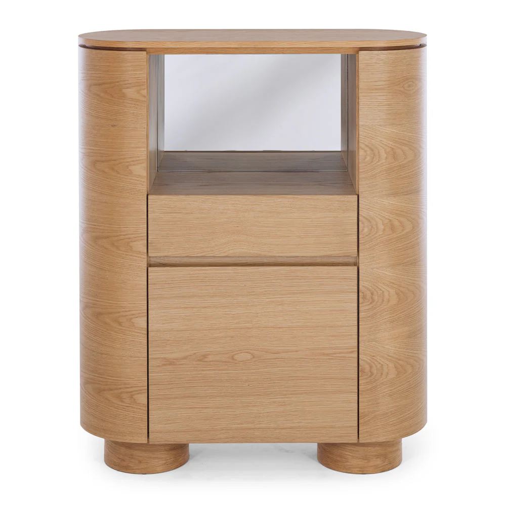 AKITA NATURAL OAK BAR CABINET - OAK TOP
