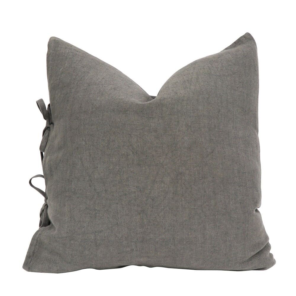 TULLY TIE CUSHION - CHARCOAL