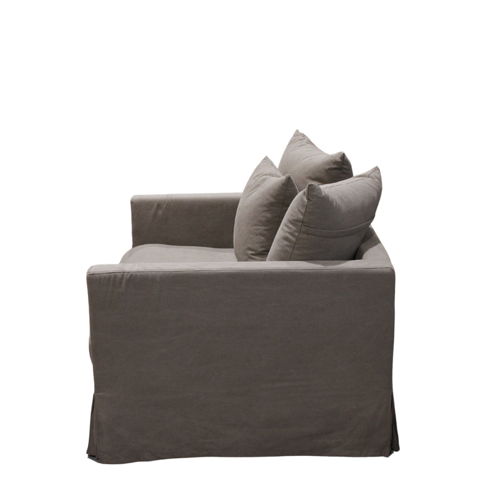 LUXE SOFA 1 SEATER SLIP COVER - GREY - Image 3