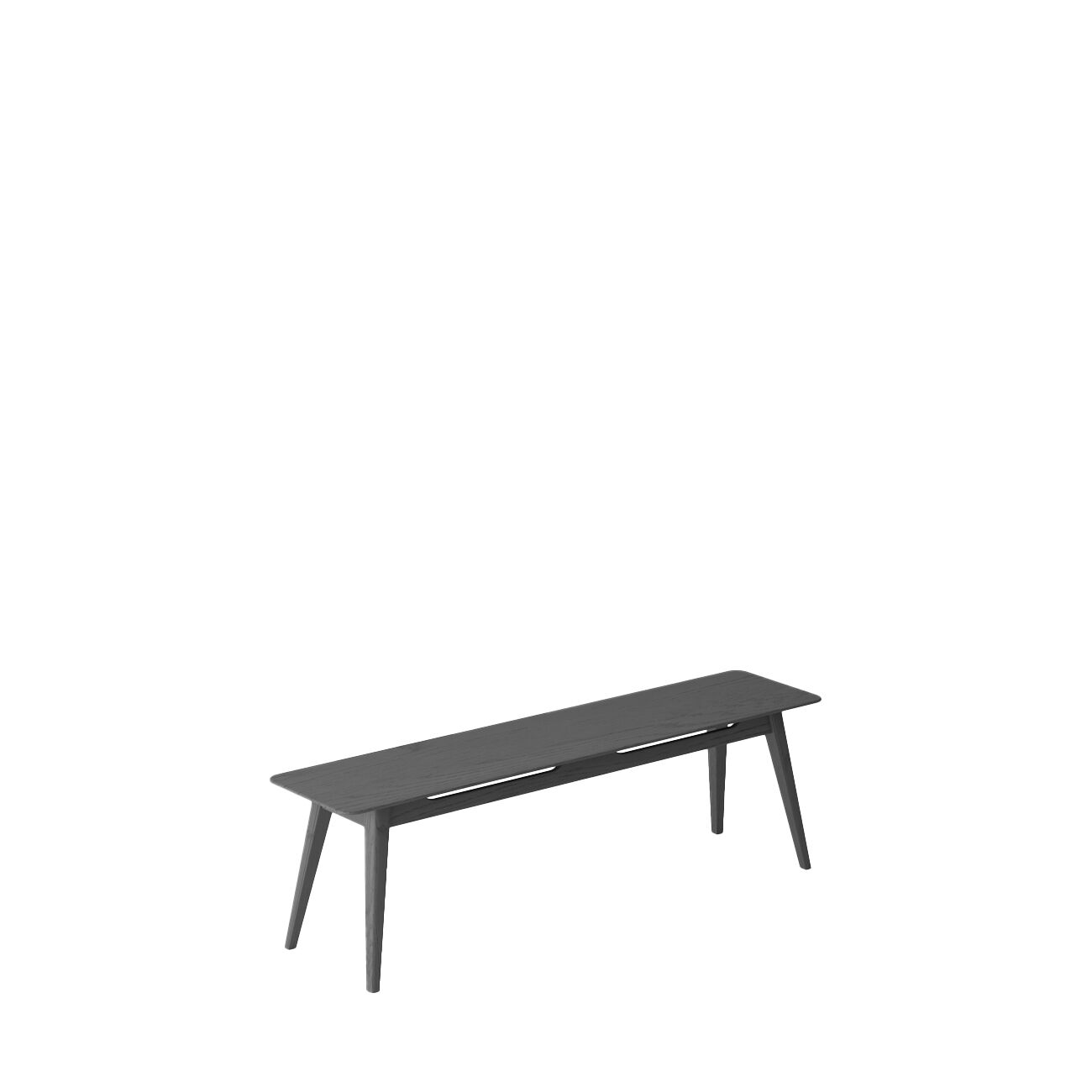 ROKKE BENCH 150CM-OAK/ BLACK - Image 5