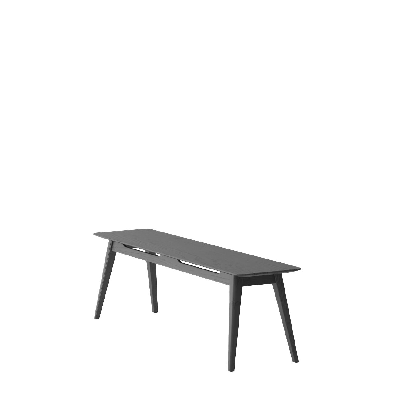 ROKKE BENCH 150CM-OAK/ BLACK - Image 2