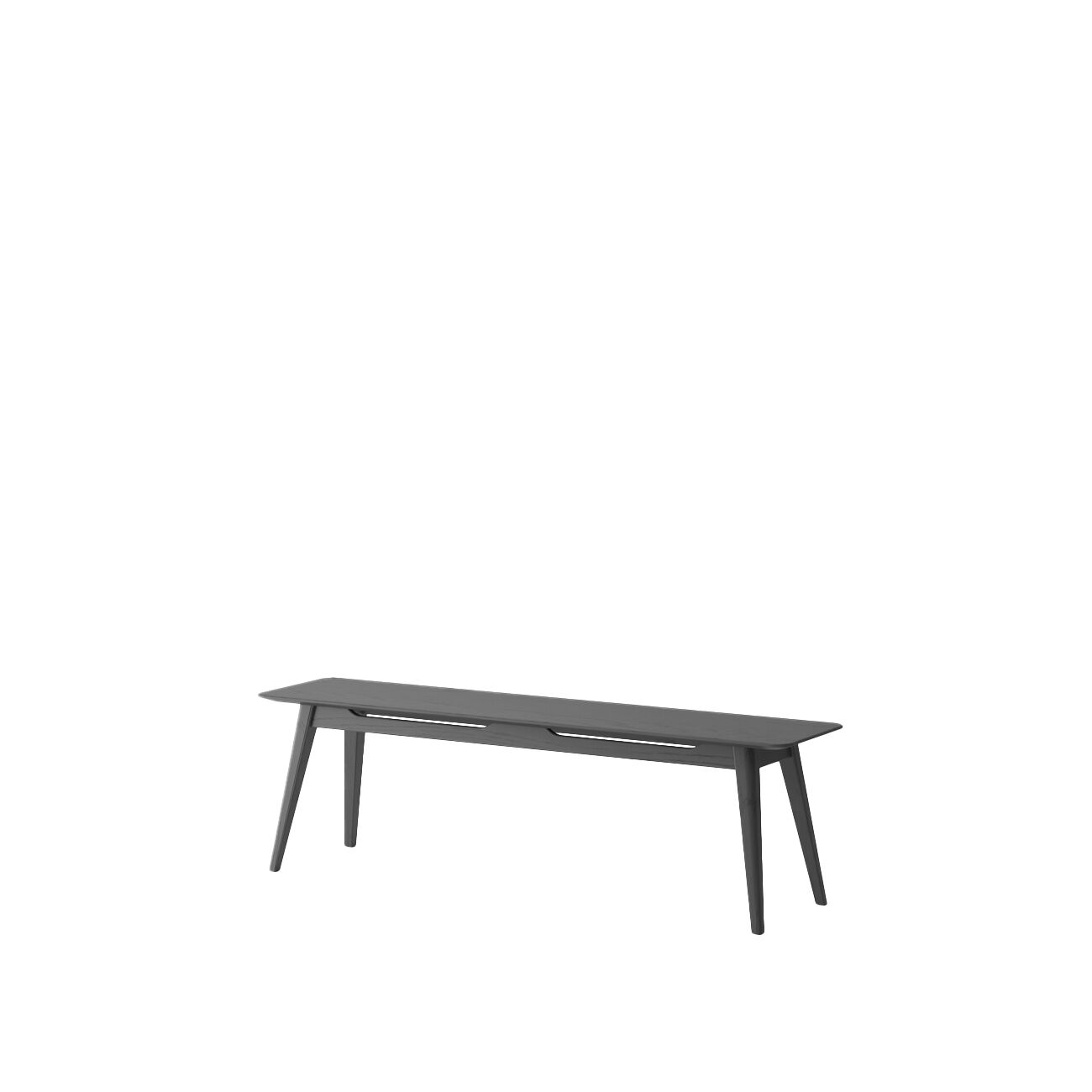 ROKKE BENCH 150CM-OAK/ BLACK - Image 3