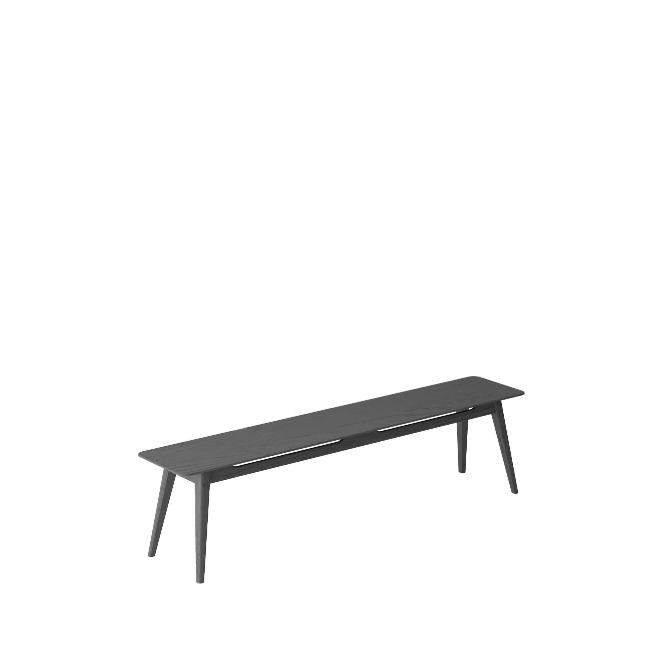 ROKKE BENCH 150CM-OAK/ BLACK - Image 9