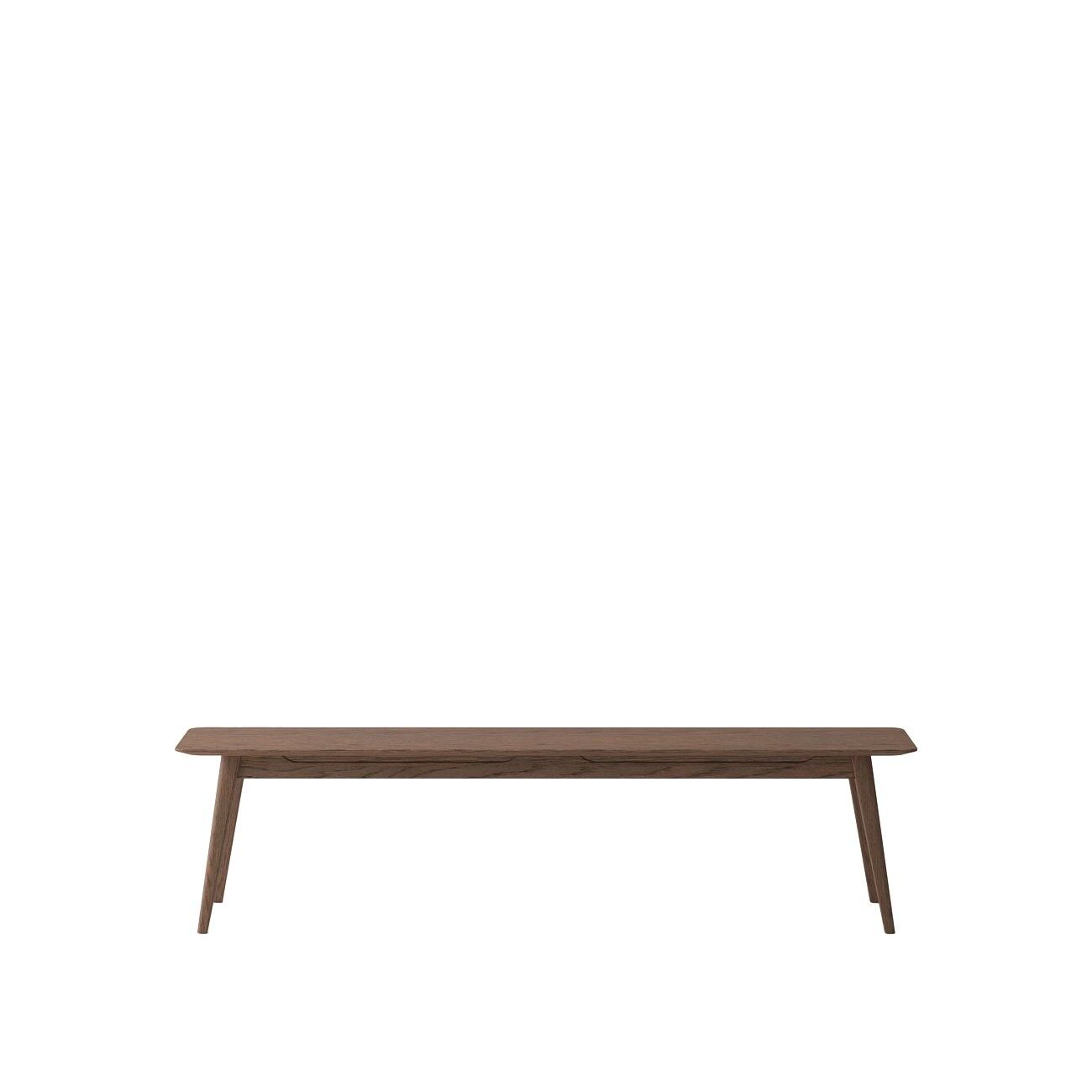ROKKE BENCH 180CM SOLID OAK - WALNUT