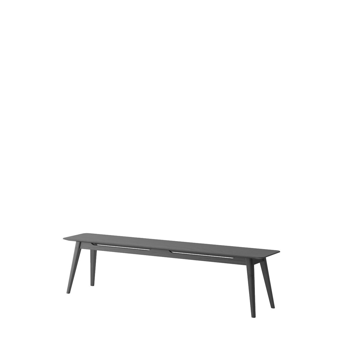 ROKKE BENCH 180CM SOLID OAK - BLACK - Image 3