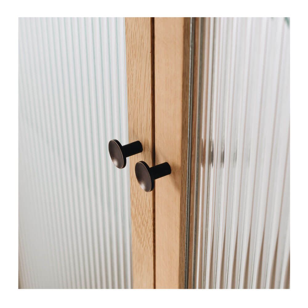 KOBE FLUTED GLASS HIGHBOARD NATURAL OAK - Image 6