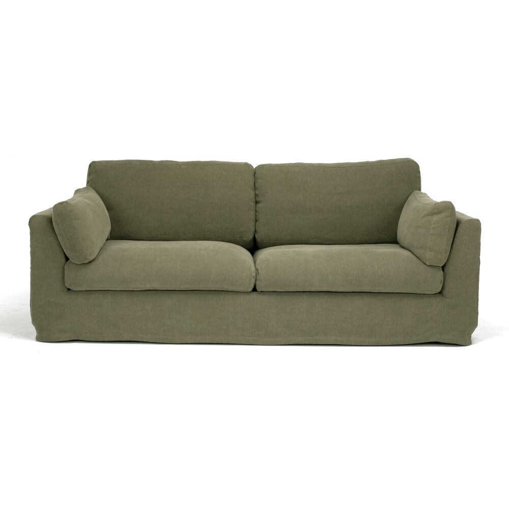 CARSON 3 SEATER SLIPCOVER SOFA - 3 COLOURS