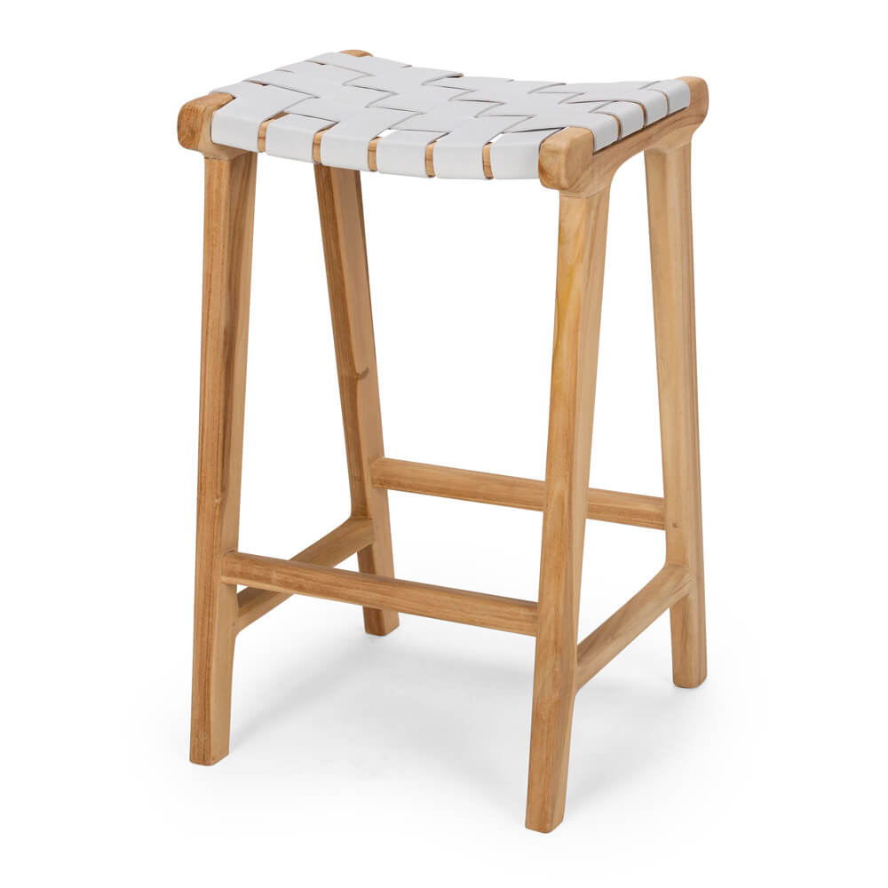 INDO BAR STOOL DUCK EGG GREY