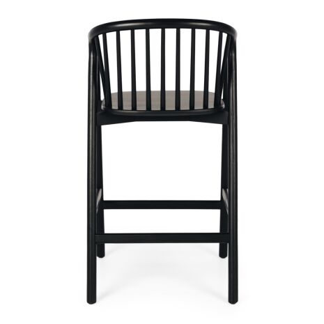 NORD HIGHBACK BARSTOOL BLACK OAK / BLACK PU - Image 5