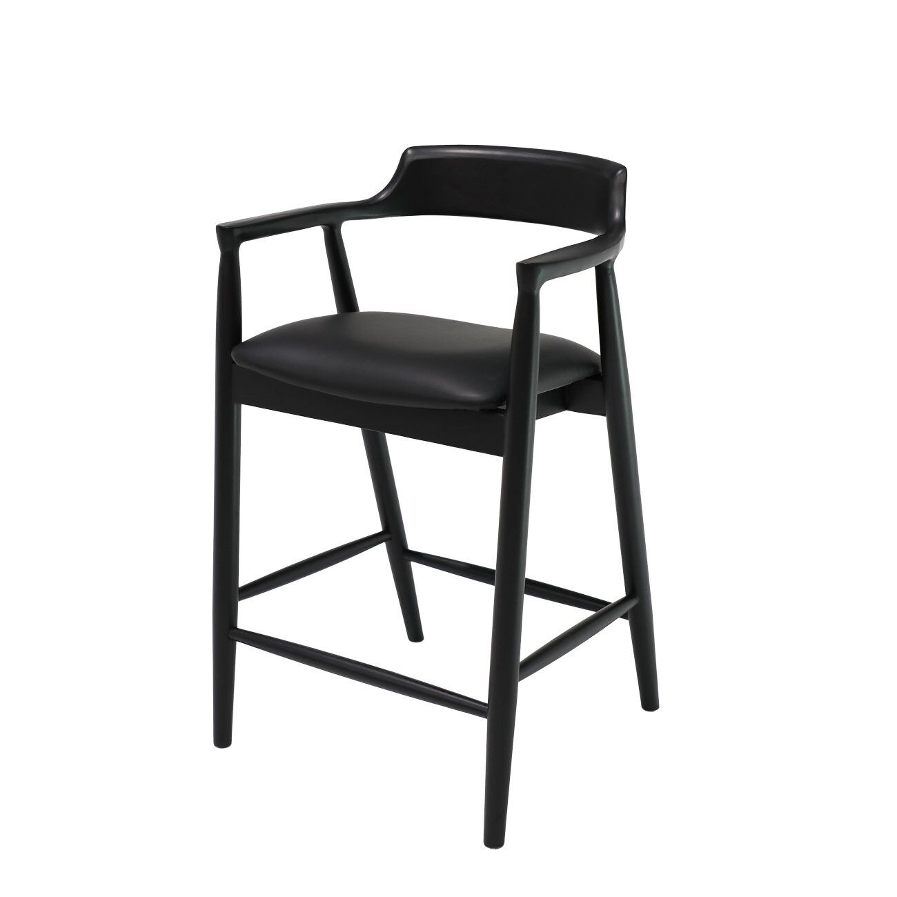 EALING BARSTOOL - BLACK LEATHER