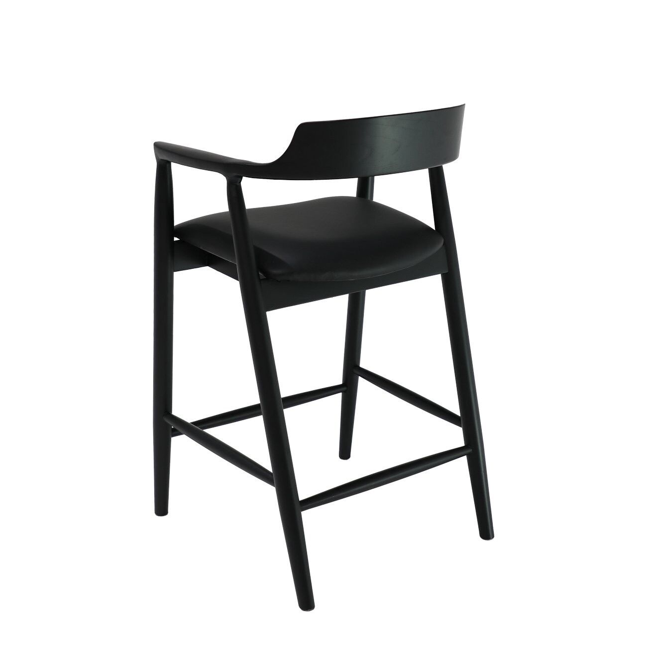 EALING BARSTOOL - BLACK LEATHER - Image 2
