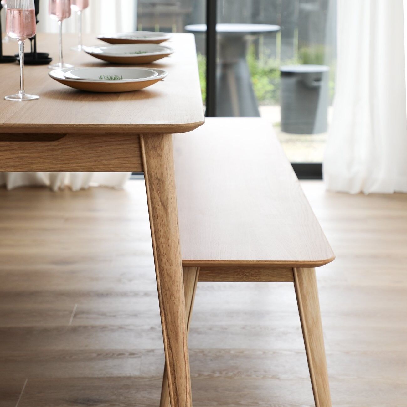 ROKKE BENCH 150CM-OAK - Image 5