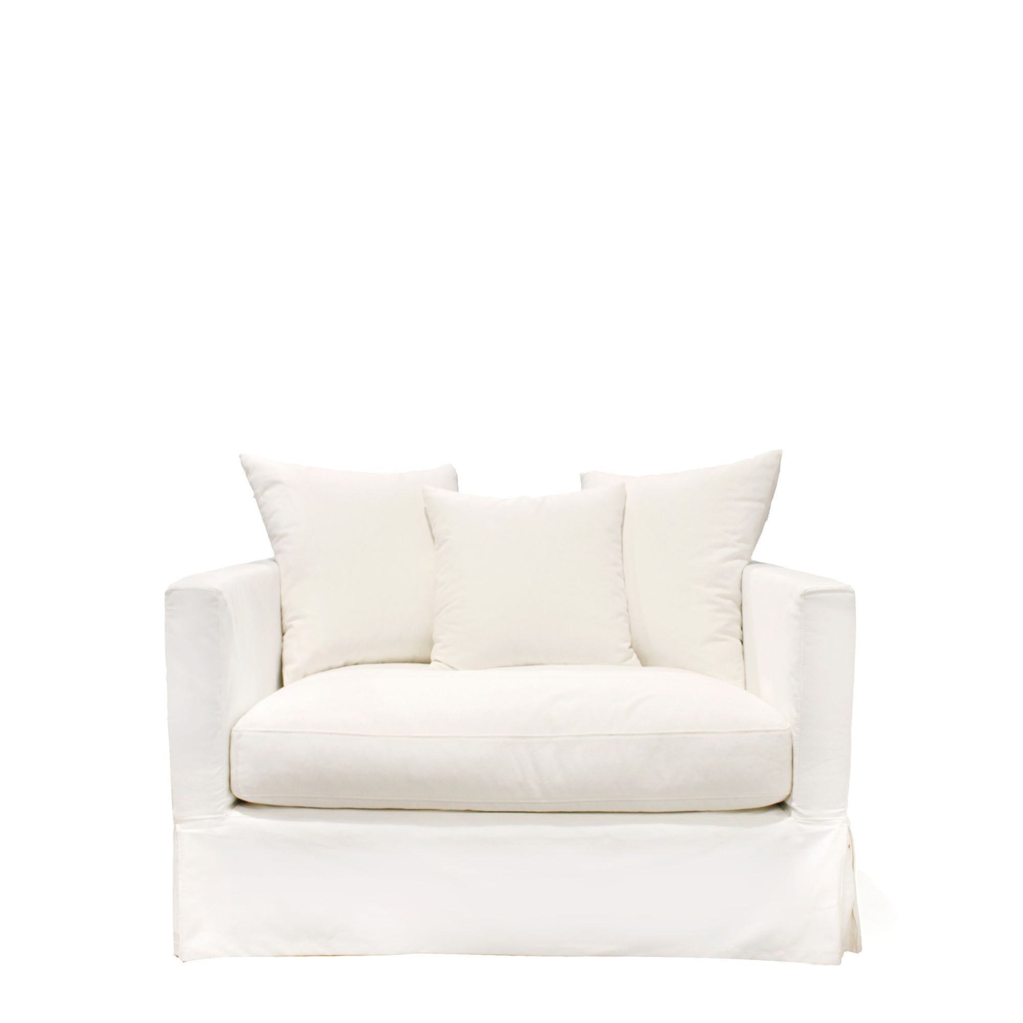 LUXE SOFA 1 SEATER SLIP COVER - CREAM