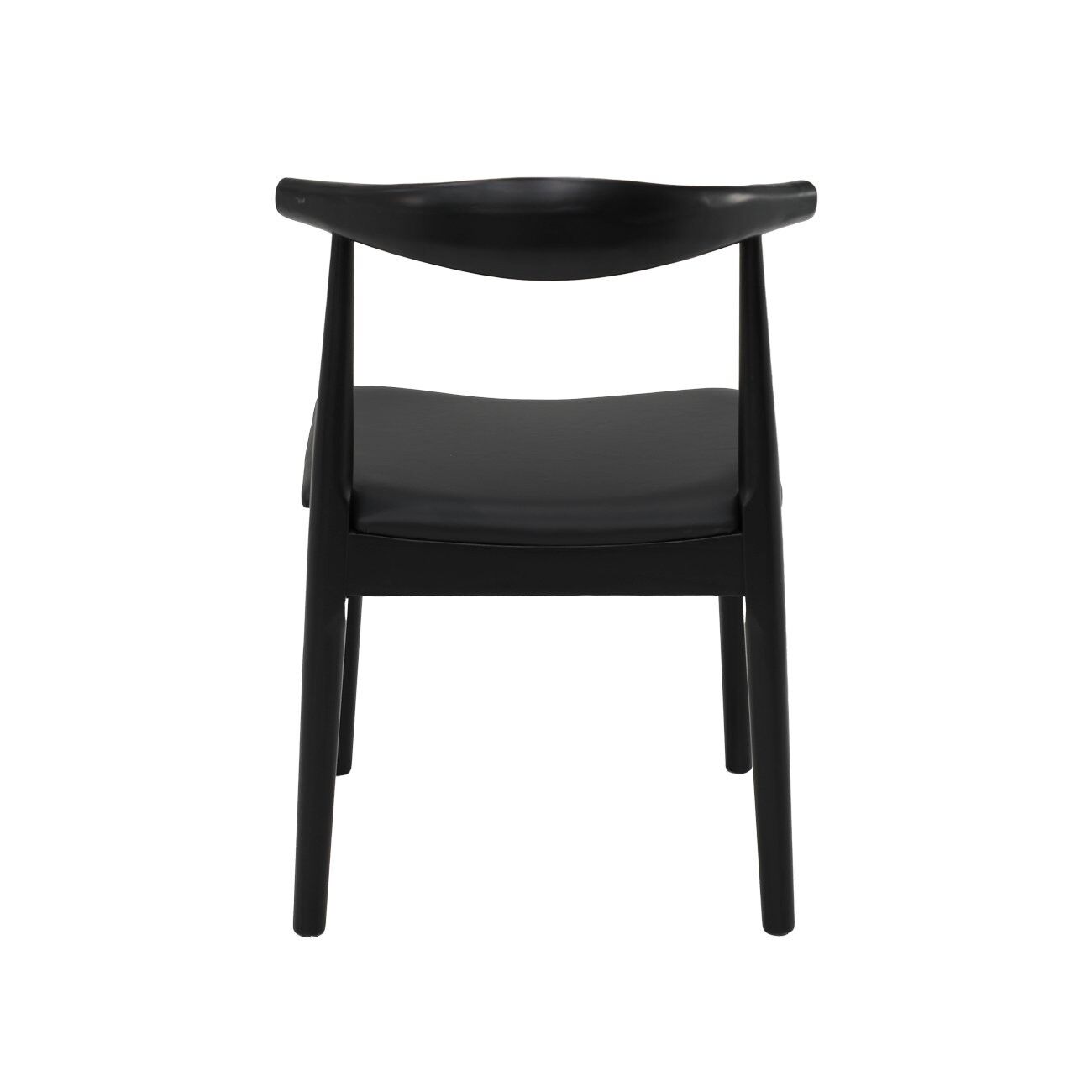 BOWEN DINING CHAIR - BLACK FRAME / BLACK LEATHER - Image 2