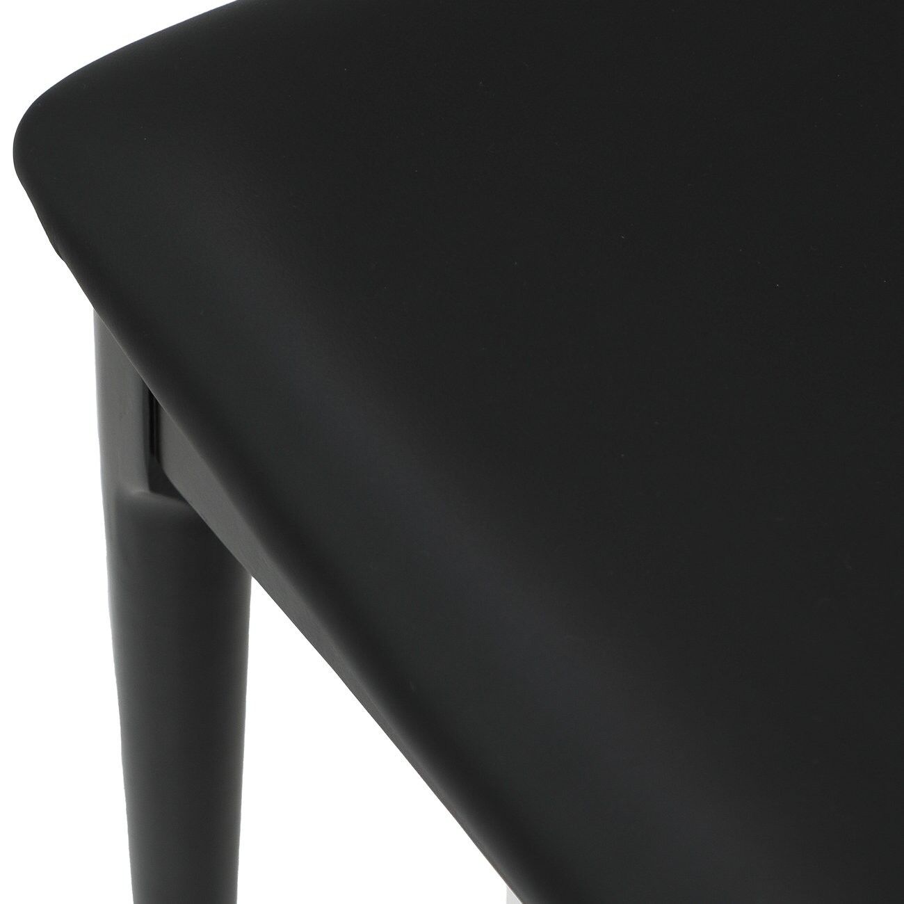BOWEN DINING CHAIR - BLACK FRAME / BLACK LEATHER - Image 4