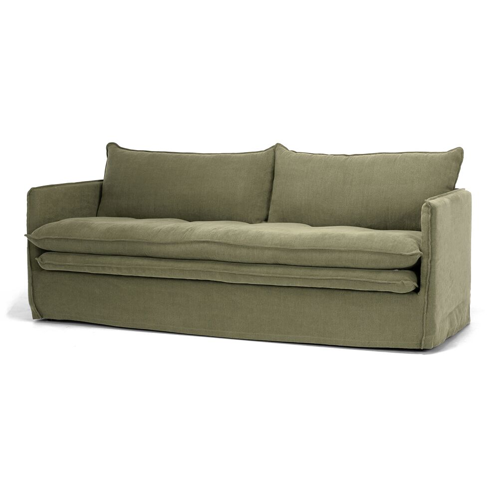 HAMILTON 3 SEAT SLIP COVER SOFA - 3 COLOURS - Image 10