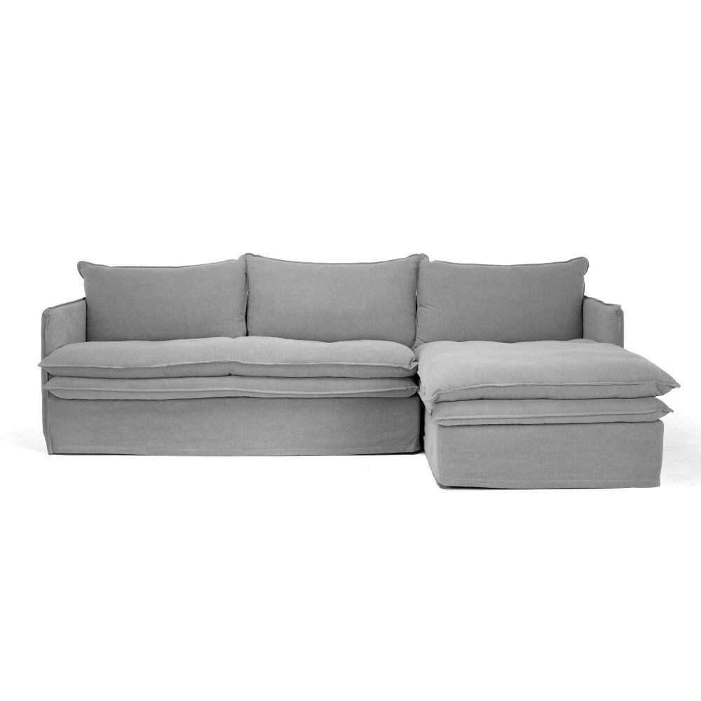 HAMILTON 3 SEATER CHAISE SLIP COVER SOFA (RHF) (LHF) - 3 COLOURS - Image 14