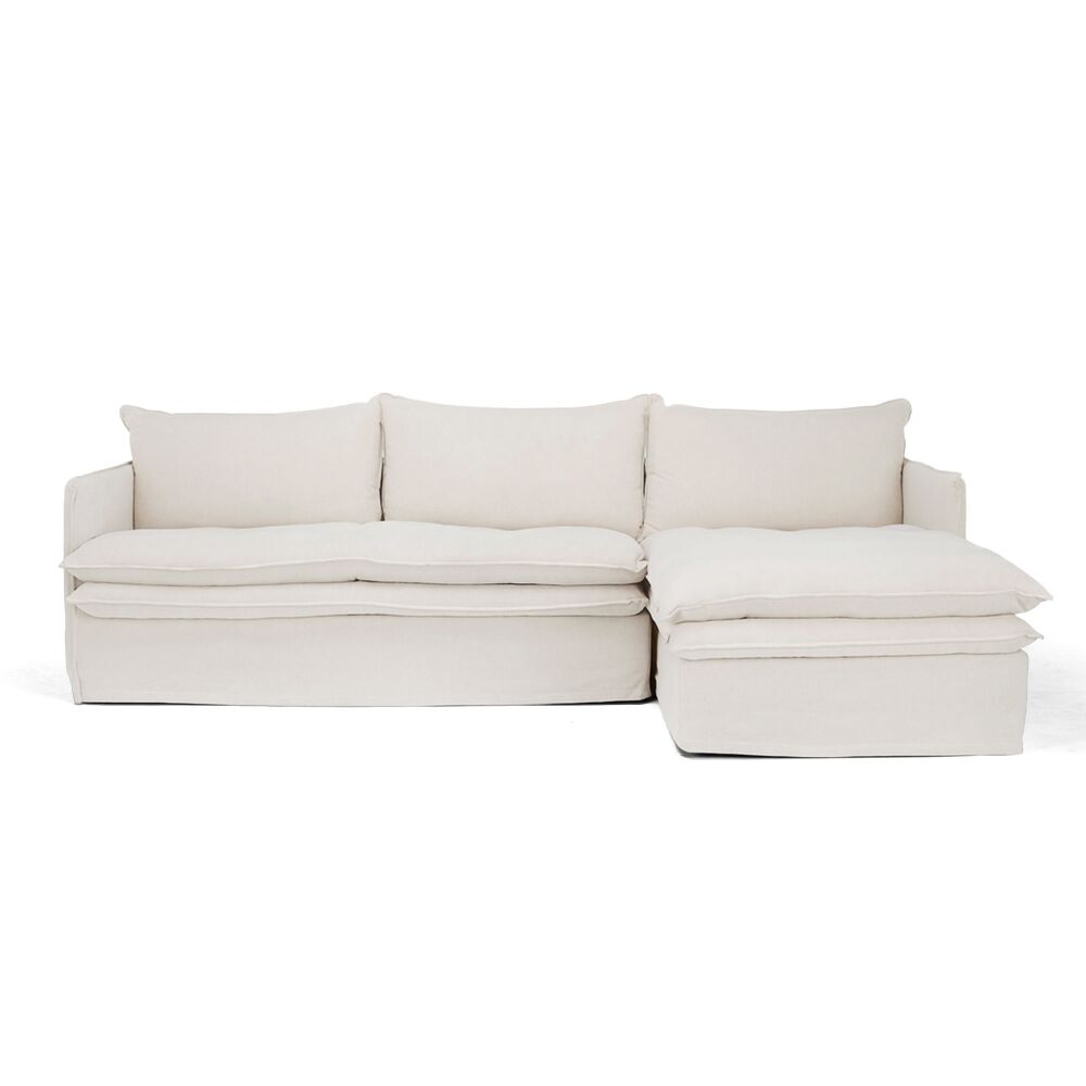 HAMILTON 3 SEATER CHAISE SLIP COVER SOFA (RHF) (LHF) - 3 COLOURS