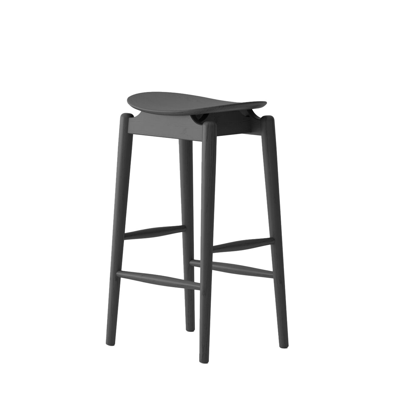 OSLO BARSTOOL SOLID OAK/ BLACK - Image 4