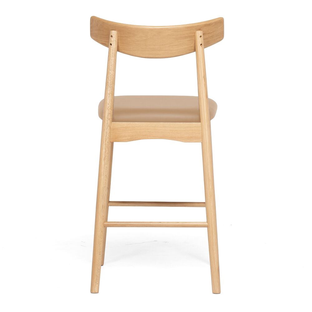 WAGNER BARSTOOL NATURAL OAK TAN PU - Image 3