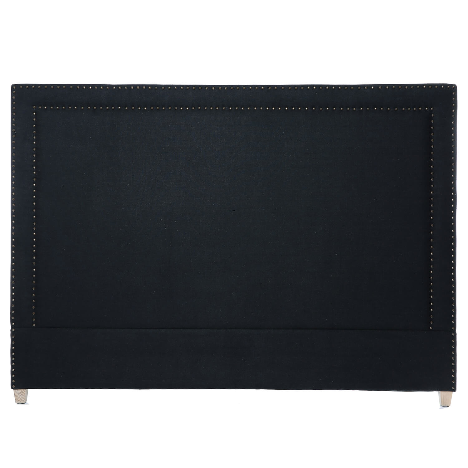 GEORGE BLACK LINEN QUEEN HEADBOARD