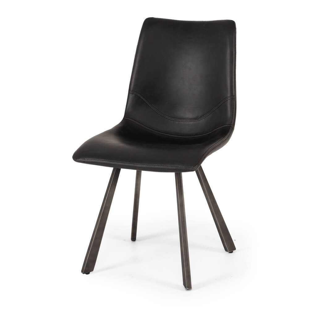 RUSTIC VINTAGE BLACK CHAIR