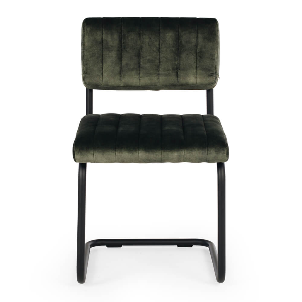 BLAKE DINING CHAIR VELVET MOSS GREEN