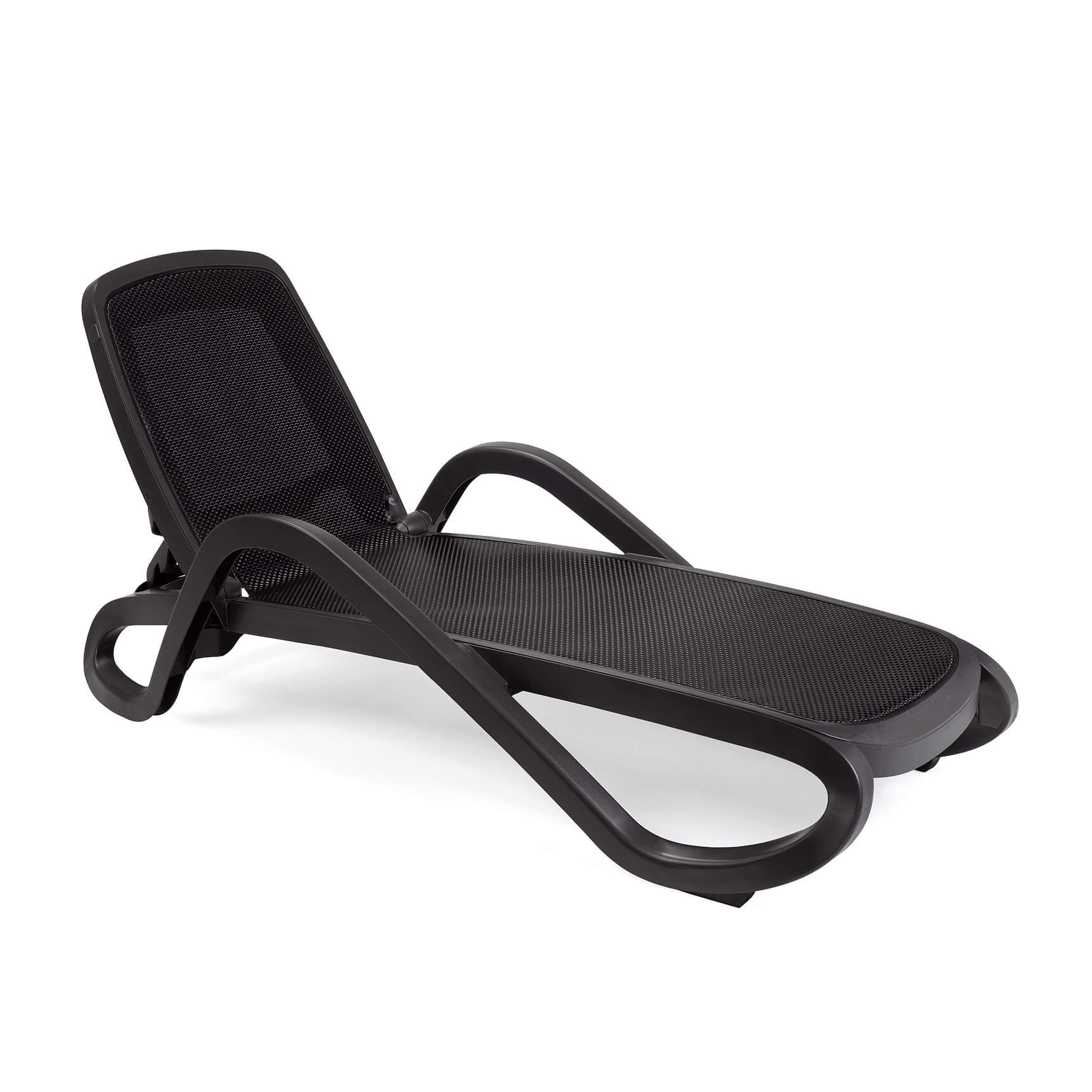 SUN LOUNGER CHARCOAL WITH ARMS - Image 2