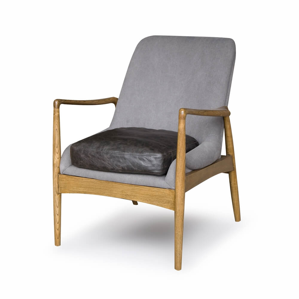 STEINER CANVAS CHARCOAL ARM CHAIR