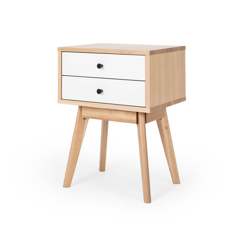 RADIUS 2 DRW SIDE TABLE WHITE - Image 3