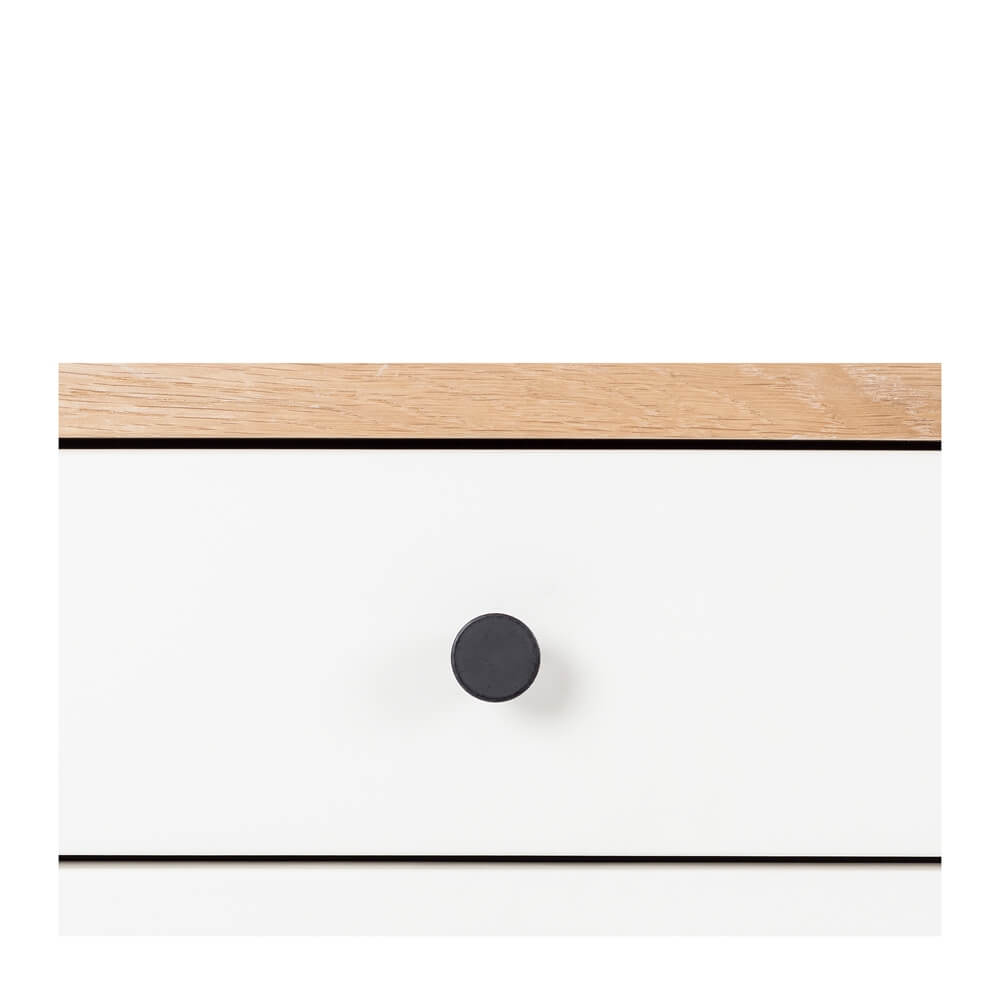 RADIUS 2 DRW SIDE TABLE WHITE - Image 5