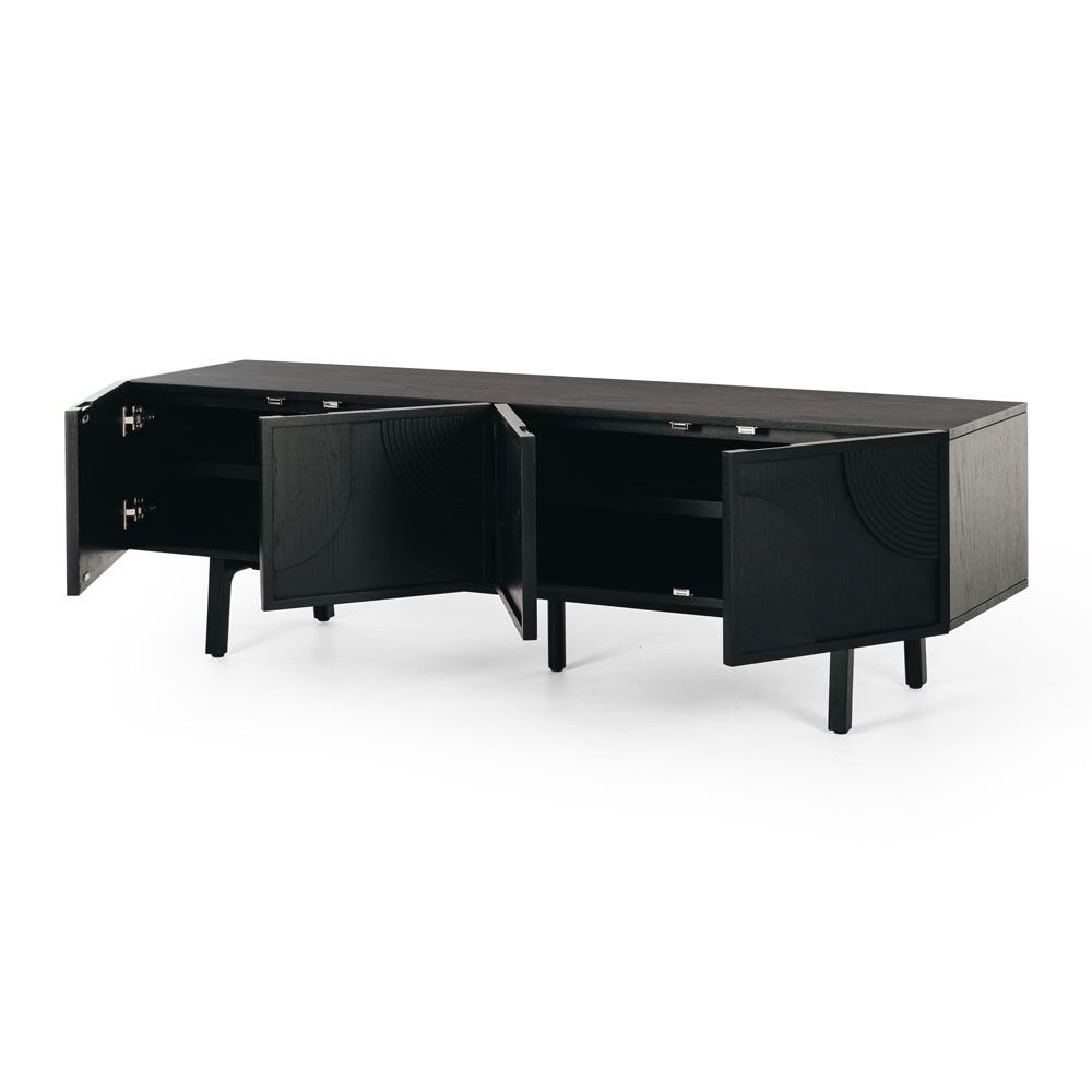 ARC TV STAND BLACK OAK - Image 4