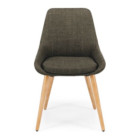 BARI DINING CHAIR GREEN (OAK LEG) - Image 2