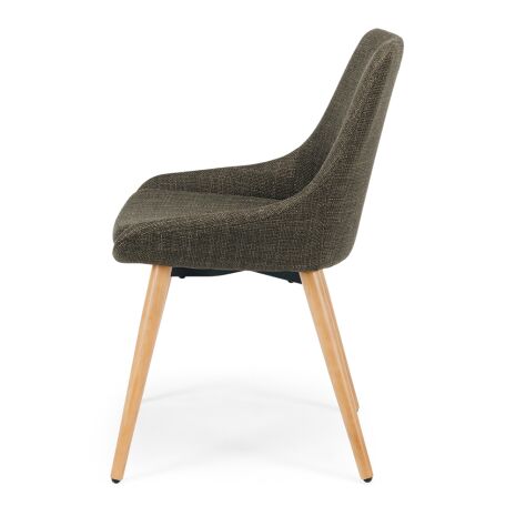 BARI DINING CHAIR GREEN (OAK LEG) - Image 3