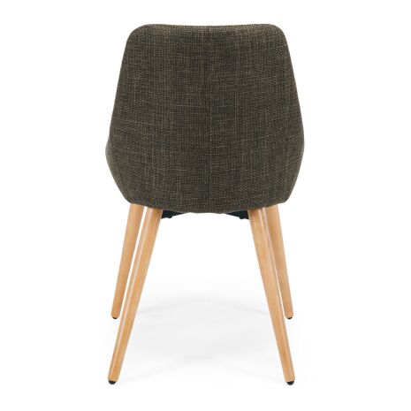 BARI DINING CHAIR GREEN (OAK LEG) - Image 4