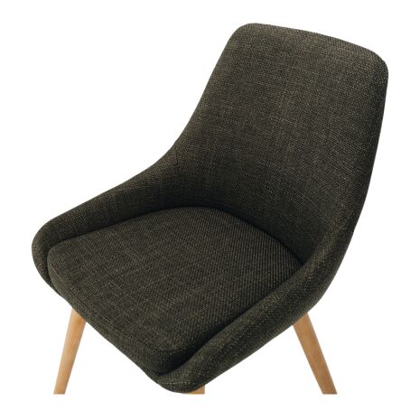 BARI DINING CHAIR GREEN (OAK LEG) - Image 5