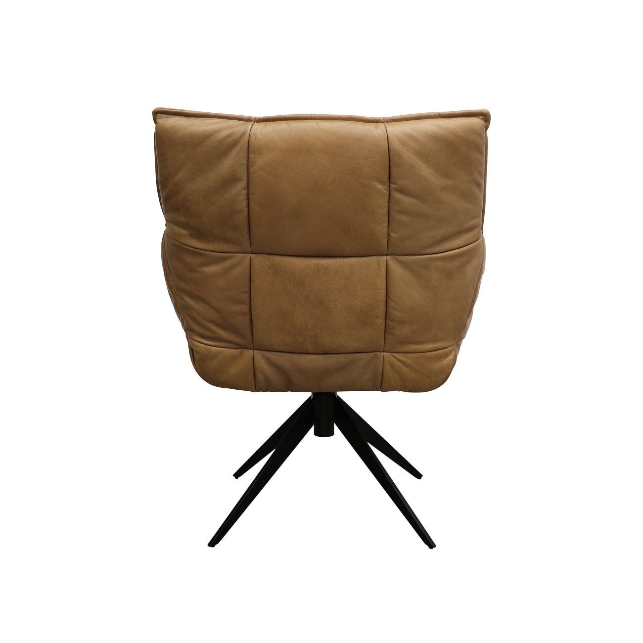MEMPHIS SWIVEL ARMCHAIR - LEATHER 4 COLOURS - Image 4